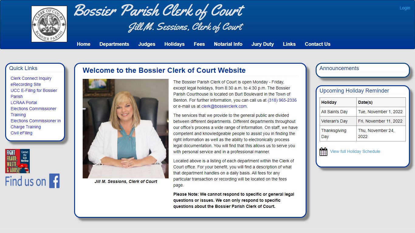 Bossier Clerk of Court - Home